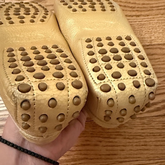 Tod's Gold Leather Loafers - Picture 9 of 10